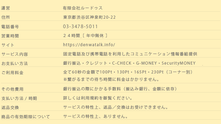 特定商取引法に基づく表記