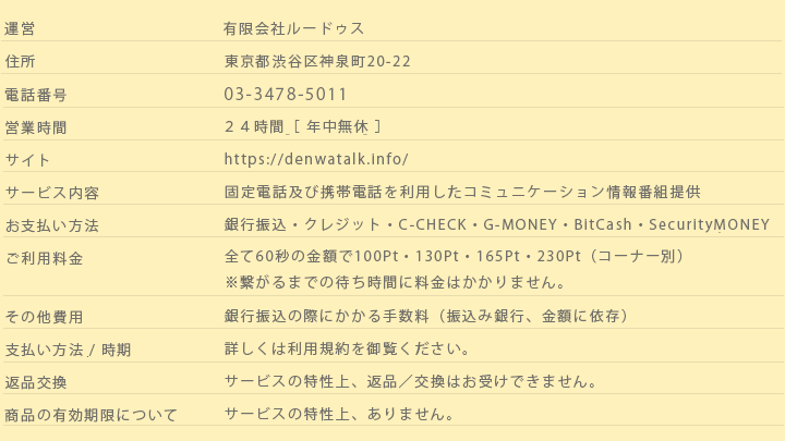 特定商取引法に基づく表記